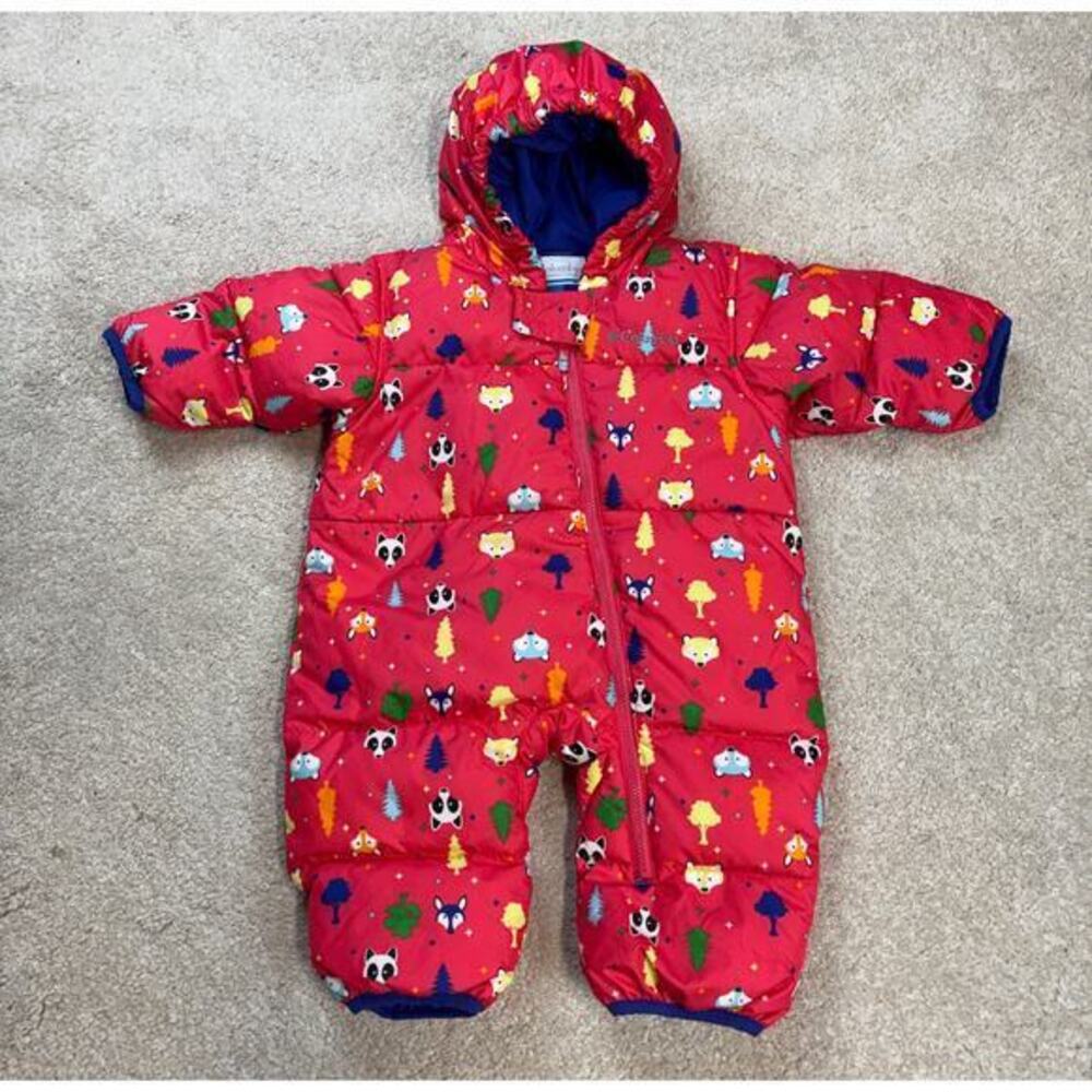 Columbia Snuggly Bunny Woodland Forest Hooded Snowsuit Size 6 Months